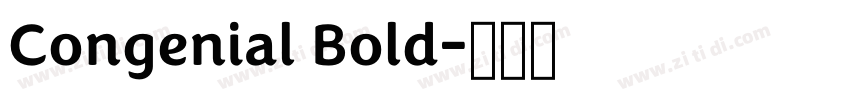 Congenial Bold字体转换